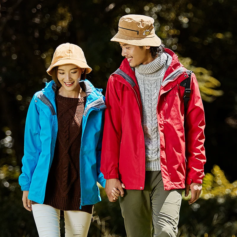 Rax Winter Waterproof Outdoor Hiking Jacket For Men and Women Windbreaker 3 in1 Softshell Jacket Women Men Fleece