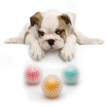 Мячик-игрушка для домашних животных пищащий прыгающий мяч прочный Пружинящий питомец игрушки пищащие шарики устойчивые к укусам для маленьких больших светящихся собак
