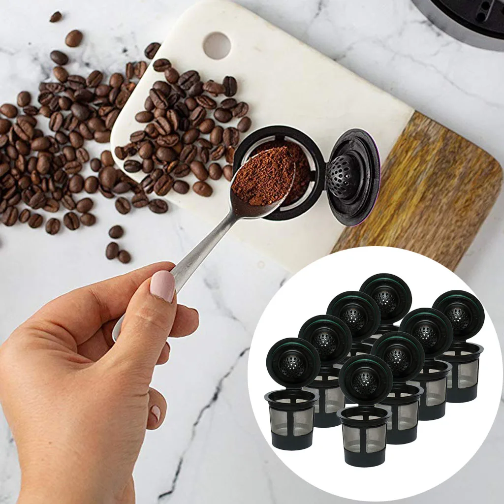 8pcs Reusable Coffee Filter K Cups Pod Keurig 1.0 Brewers Capsule Refill