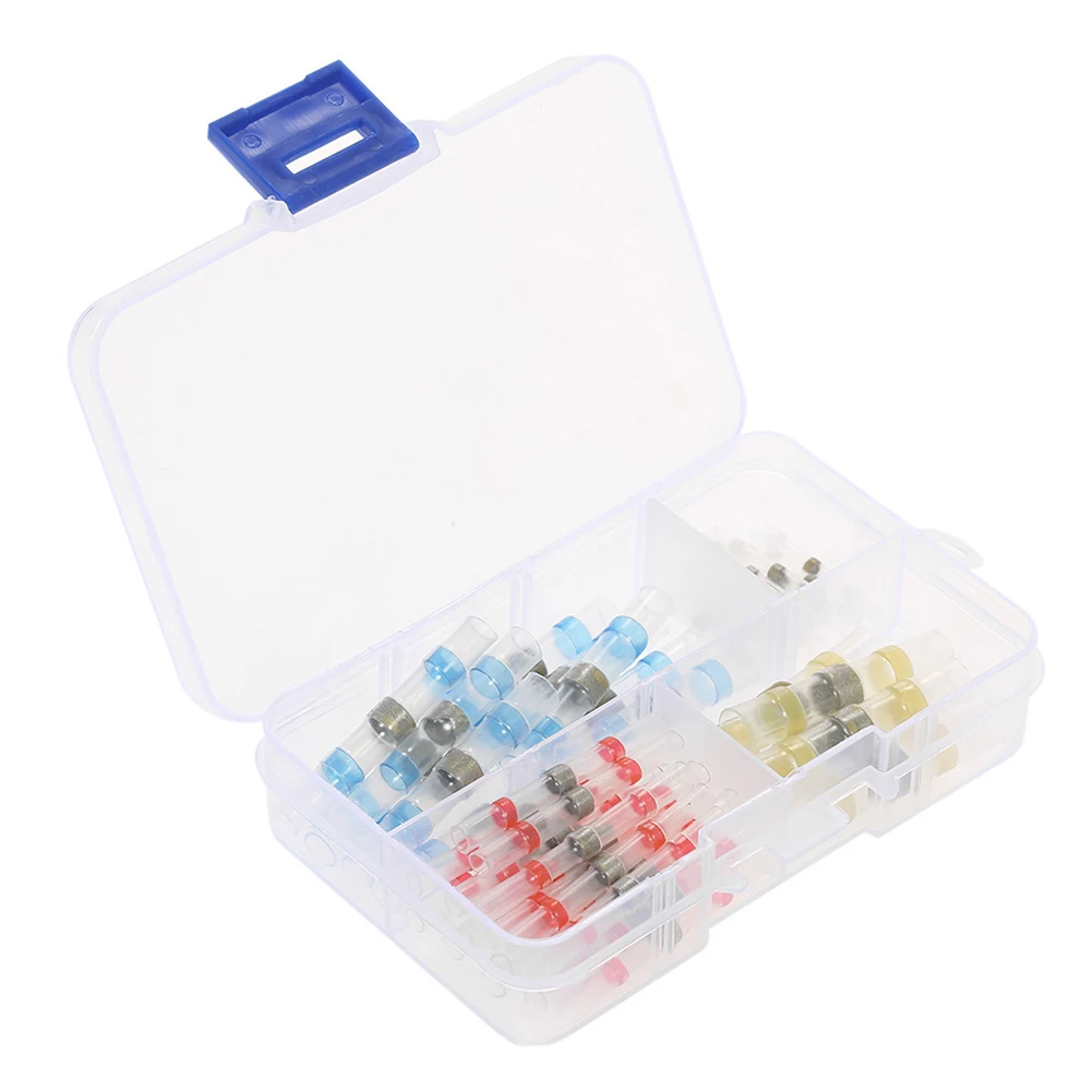 

50 Pcs Wire Waterproof Electrical Terminal Soldering Cable Heat Shrink Connectors Sleeve Butt Solder Seal