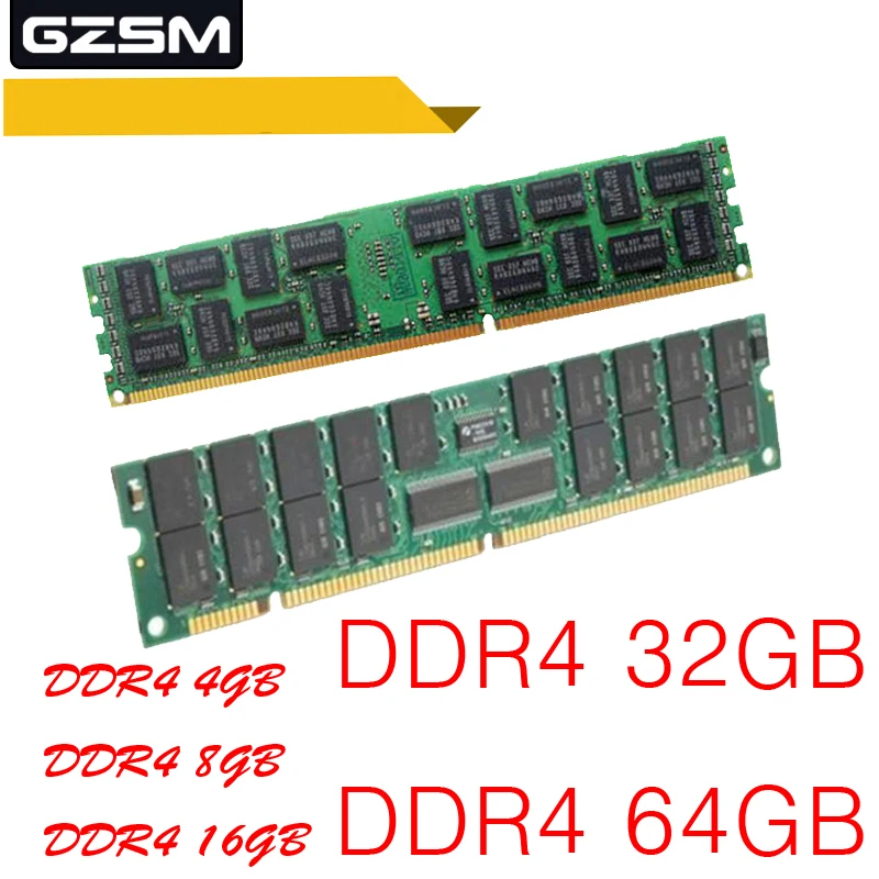 

GZSM DDR4 4GB 8GB 16GB 32GB 64GB Server memory 2133MHZ 2400MHZ 2666MHZ 3200MHZ Memory Cards PC4-17000P PC4-19200T PC4-2666V RAM