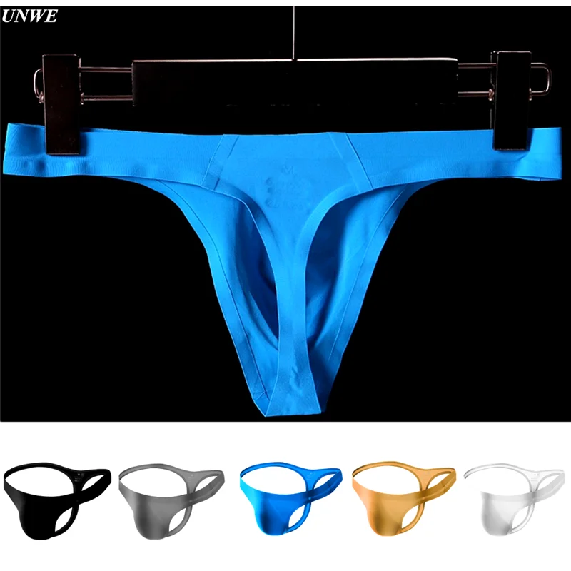 Ultra-thin Seamless Thong Men G Strings and Thongs Men Pouch Ice Silk Underwear Breathable Low Rise M-XXL