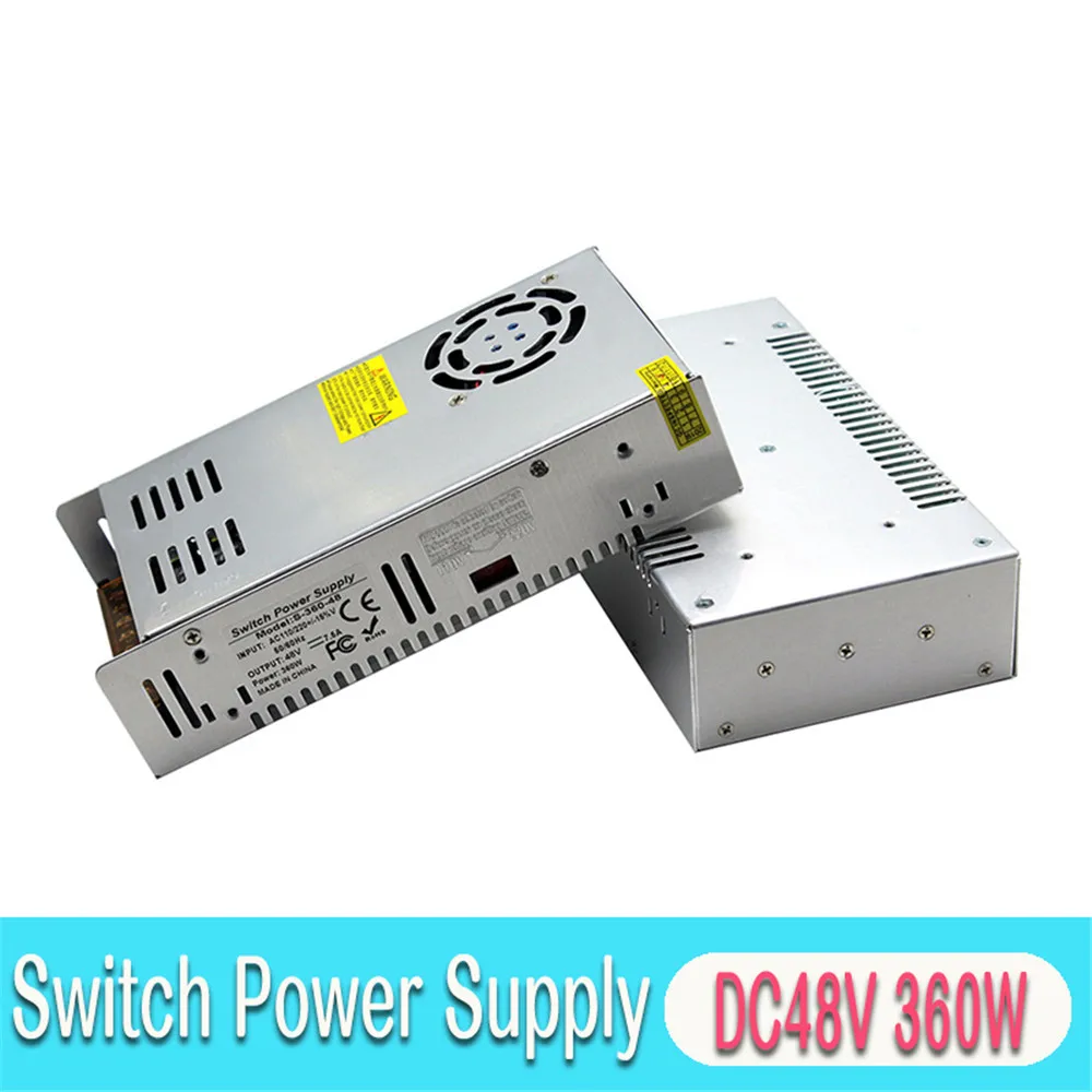 

360W 48V DC PowerSupply Switch Driver Transformer AC110V 220V To DC48V Power Adapter for CNC CCTV Stepper Motors Mechanics Led