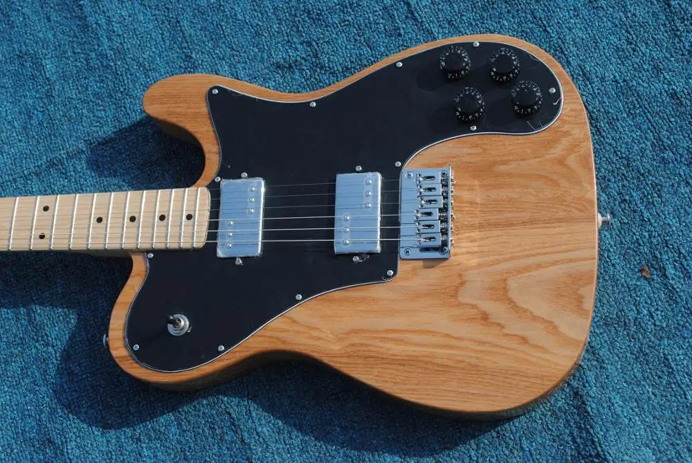 Большой черный pickguard HH звукосниматели электрогитара ra клен шеи Хром Оборудование elm корпус гитары ra болт на гриф гитары