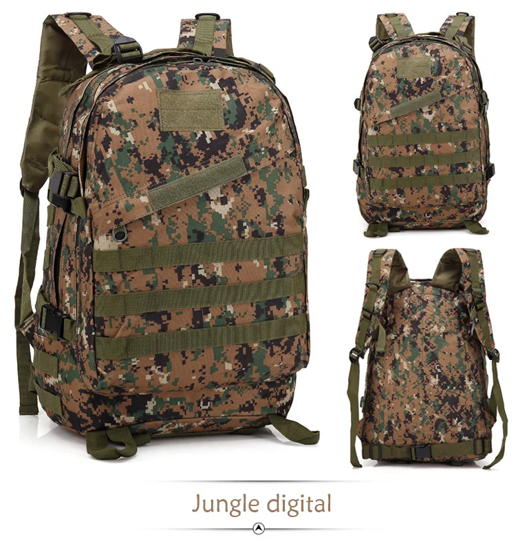 Jungle digital 40L тактический армейский мужской военный рюкзак Водонепроницаемый D Водонепроницаемый Открытый спортивный походный Кемпинг Охота 3D атака рюкзак - Цвет: Jungle digital