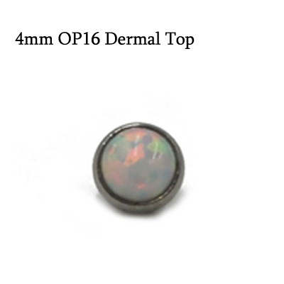 Piece 100% Titanium Micro Dermal Anchor Internally Thread Opals Zircon CZ Gem Top Piercing Skin Diver Base Body Jewelry 16G