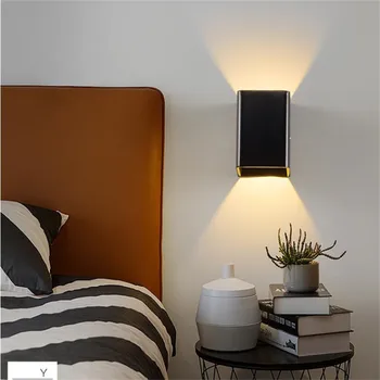 

Modern Minimalist Wall Lamps Living Room Bedroom Bedside AC96V-260V LED Sconce black white Lamp Aisle Lighting decoration