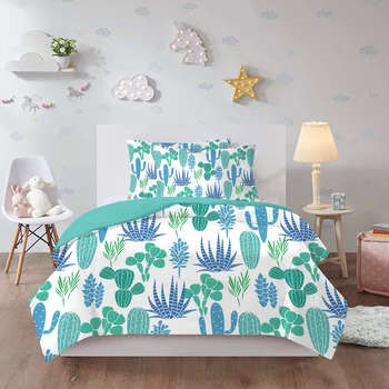 

Floral Quilt Cover Fresh Tropical Plant Bedding Set Without Filler Comforter Flower Cartoon Kids Children Girls Single Bed Queen