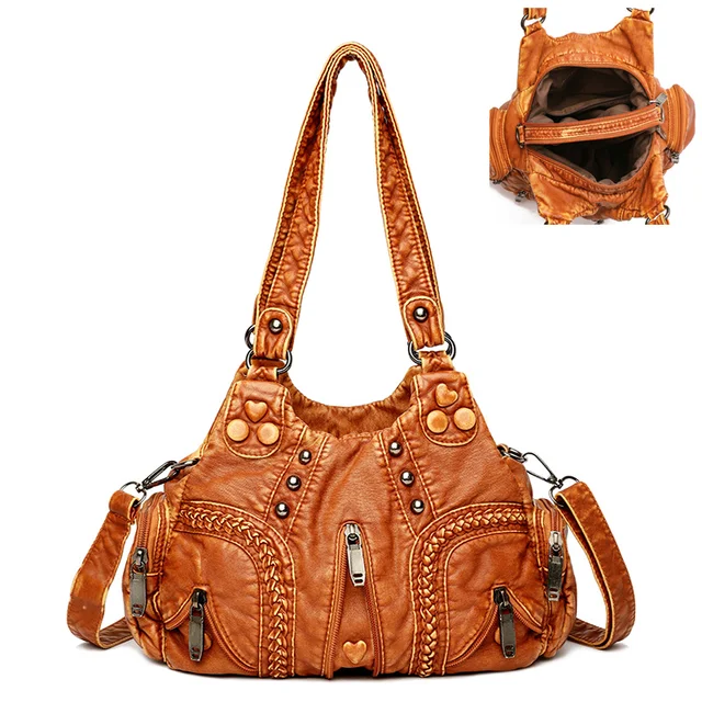 Buy OnlineNew Multi Pocket Luxury Soft sheepskin Shoulder Bags for Women Large Capacity Shopping Crossbody Hobo Bags European Tote Handbag,