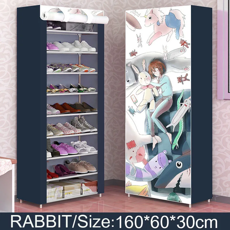 Simple Combination Shoe Cabinet Nonwoven Fabric Storage Shoes Rack Folding Dust-proof Shoe Closet Home Dorm Organizer for Shoes 3