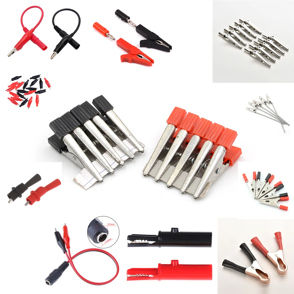 Multi Styles Metal Alligator Clips Power Cable Crocodile Test Clip