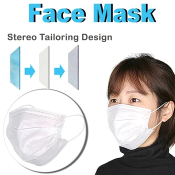 

In Stock ! Ship Within 24h 10/20/50pcs Anti-Dust 3 Layer Dust Disposable Mask Protective Face Mouth mask Earloop Face Masks