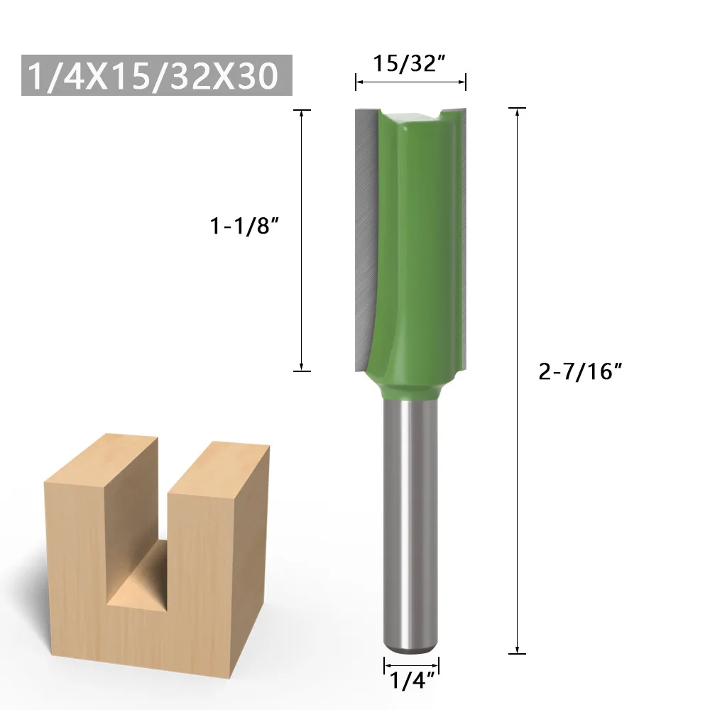 Clean Straight Bit Woodworking Tools Router Bit Set