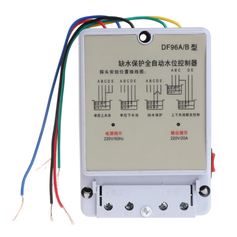 

OOTDTY DF96A/B Automatic Water Level Controller Pump Cistern Liquid Switch 220V W Probe High Quality 63HF