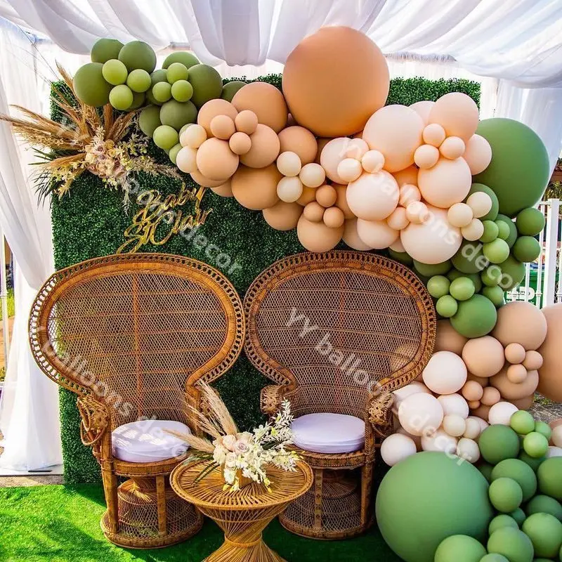 Retro Olive Green Skin Apricot Balloon Arch Kit Wedding Birthday Party Decor  Adult Balloon Garland Father's Day Background Decor|Decorative Balls| -  Aliexpress