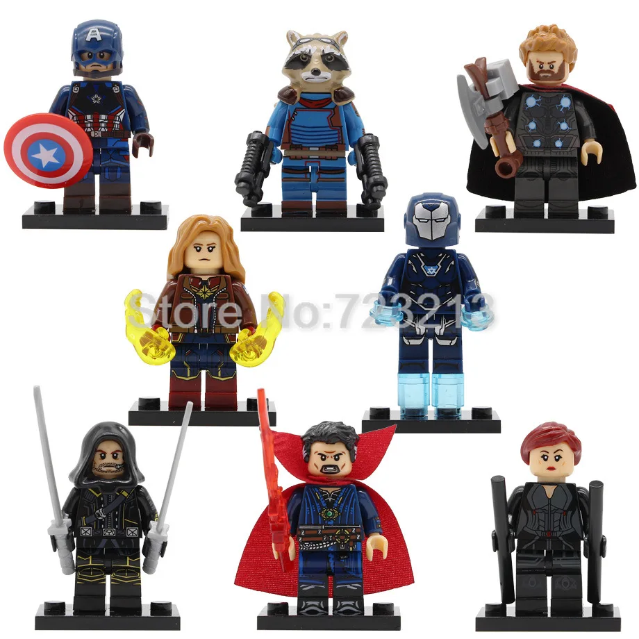 

Avengers Endgame Super Hero Figure Thor Doctor Strange Pepper Black Widow Captain America Building Blocks Brick Toys Legoing