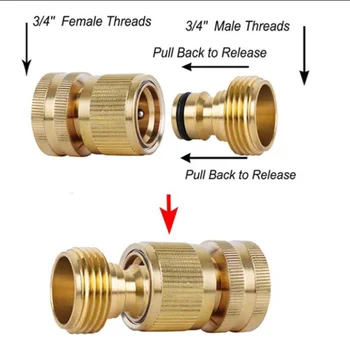 

Boat Connector Campers Lawn sprinkler Water nozzle 5Set Garden Hose Quick