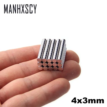 

1000pcs Neodymium N35 Dia 4mm X 3mm Strong Magnets Tiny Disc NdFeB Rare Earth For Crafts Models Fridge Sticking magnet 4x3mm