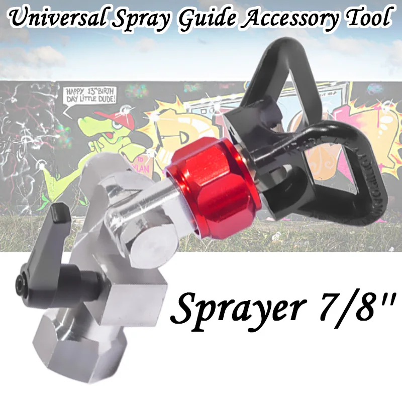 Online 7 8 herramienta de accesorios de guía de pulverización Universal para rociador de pintura 7 8 pistola de pulverización a presión máquina de pulverización sin aire Universal