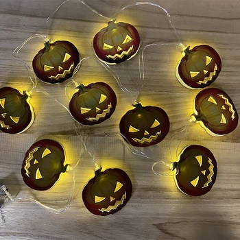 

Halloween LED Light Strings Haunted House Decoration Lighthouse Decor Pumpkin Horror Skull Wizard Spider DIY Props Colorful