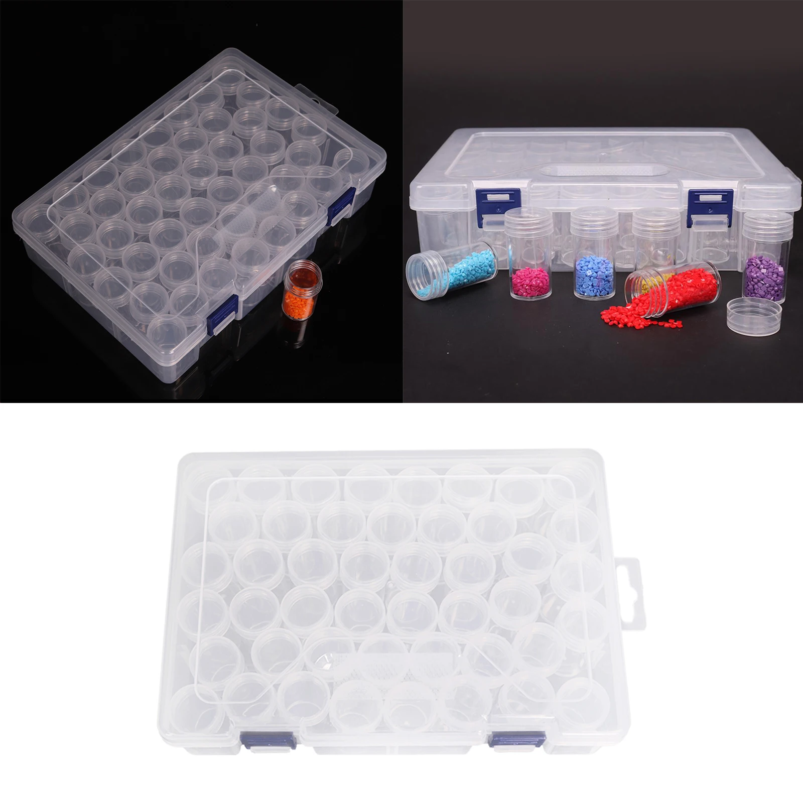 44 Slots Diamond Embroidery Box Diamond Painting Accessory Case Clear Plastic Beads Display Storage Boxes Cross Stitch Tools 44 Slots Diamond Embroidery Box Diamond Painting Accessory Case Clear Plastic Beads Display Storage Boxes Cross Stitch Tools
