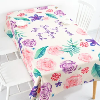 

Colorful pastoral flower table cloth tablecloth cover towel thick antependium party home outdoor decoration desk round gift