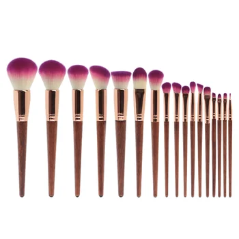 

1 Set 17pcs Rosewood Makeup Brush Makeup Tools Cosmetics Brush Soft Bristles Powder Brush Multi-purpose Makeup Brush for Women