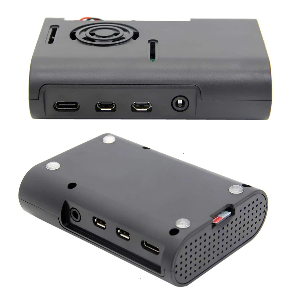 Raspberry Pi 4 Чехол, Raspberry Pi 4 Модель B защитный чехол ABS с охлаждающим вентилятором+ алюминиевые радиаторы для Raspberry Pi 4B