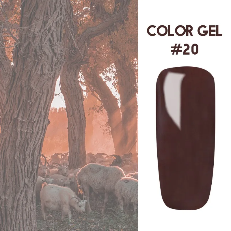 Lakimu 60 цветов УФ-гель для ногтей чистый цвет замачивается дизайн ногтей Полупостоянный Гель-лак для маникюра 5 мл нужно базовое верхнее покрытие - Цвет: 20