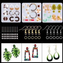 Resin Jewelry Silicone Molds Earring Making Kit with Bohemian Drop Dangle Epoxy Casting Molds Rings for Resin Jewelry Making
