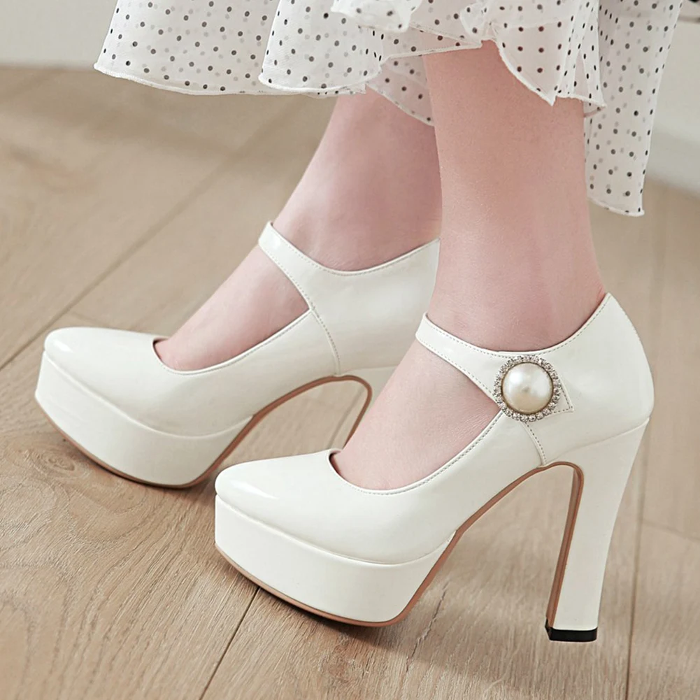 

SARAIRIS 2020 High Heels Big Size 43 Elegant women's Party Shoes Woman sexy platform mary janes pumps female
