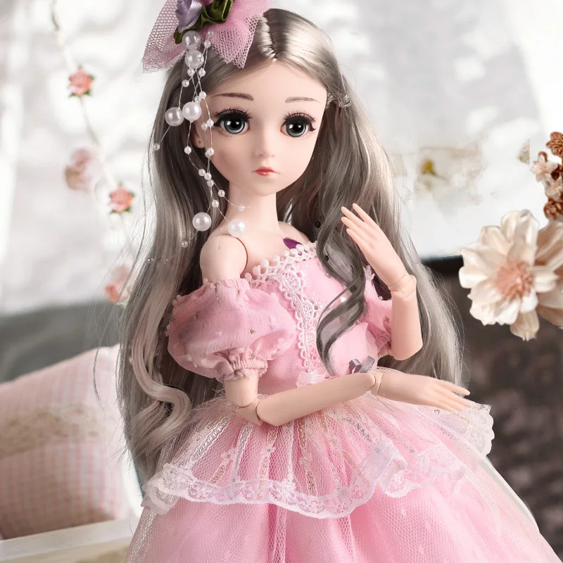 18 дюймов BJD кукла 1/4 SD куклы мяч соединенных с одеждой наряд обувь парик волос куклы с макияжем для девочек - Цвет: 2