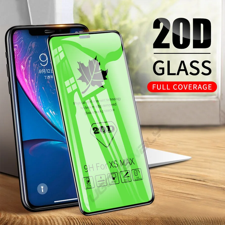 20D закругленный край Полное покрытие закаленное стекло для iPhone 7 8 6 6s Plus Защита