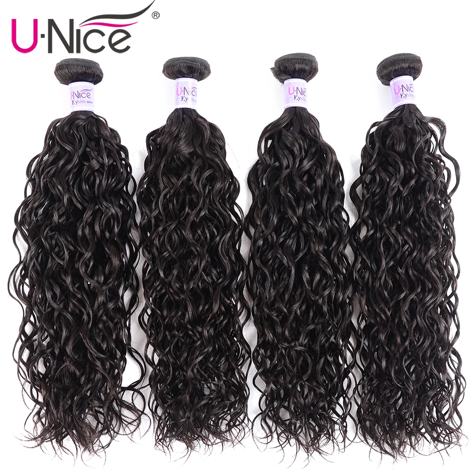 Волосы UNICE Kysiss водная волна высокий коэффициент бразильские волосы девственные волосы 8-26 дюймов Пряди 1/3/4 шт. человеческие волосы переплетения