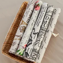 Плотная льняная ткань для DIY Лоскутная Ткань для шитьё для подушки Чехол английские персонажи TJ0346