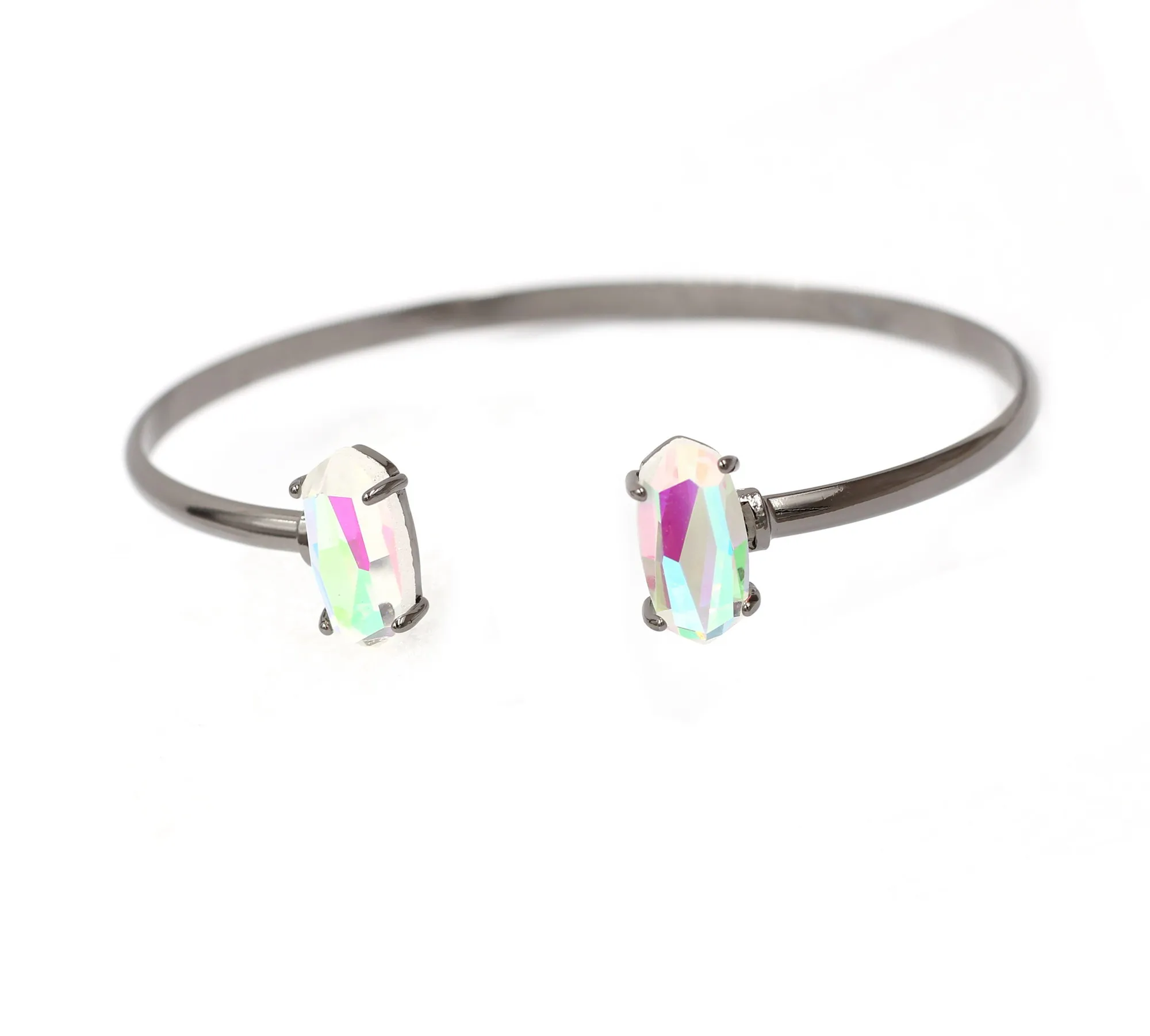 Black AB bangle Модные маленькие стеклянные Висячие AB серьги для женщин - Окраска металла: Black AB bangle