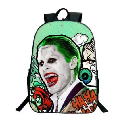 photo color Suicide Squad Harley Quinn Backpack For Teenagers Boys Girls School Bags Sans Student Travel Bag Shoulder Backpacks - Цвет: photo color