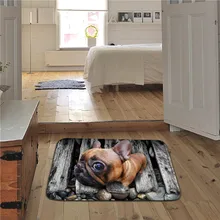  40x60cm Front Entrance Door Carpet 3D Animals Dog Floor Carpets for Living Room Bedroom Non-Slip Kitchen Mats 