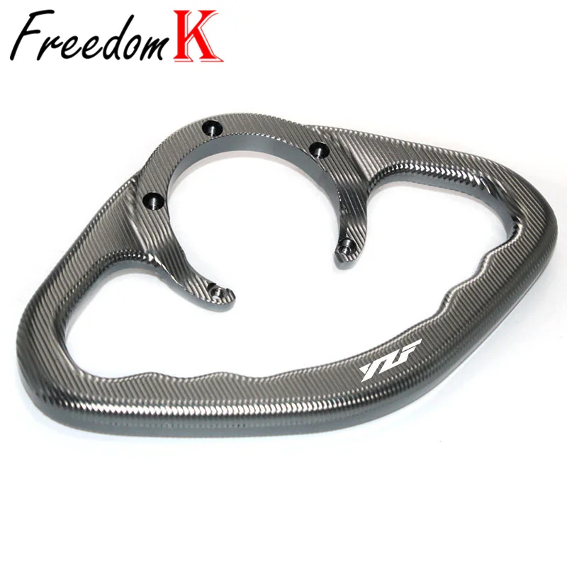 Poignée Passager Réservoir Moto Aluminium CNC - Barre D'Appui Sécurité Pour Yamaha R1 R6 MT-09 MT-07 MT-03 Etc (Noir)