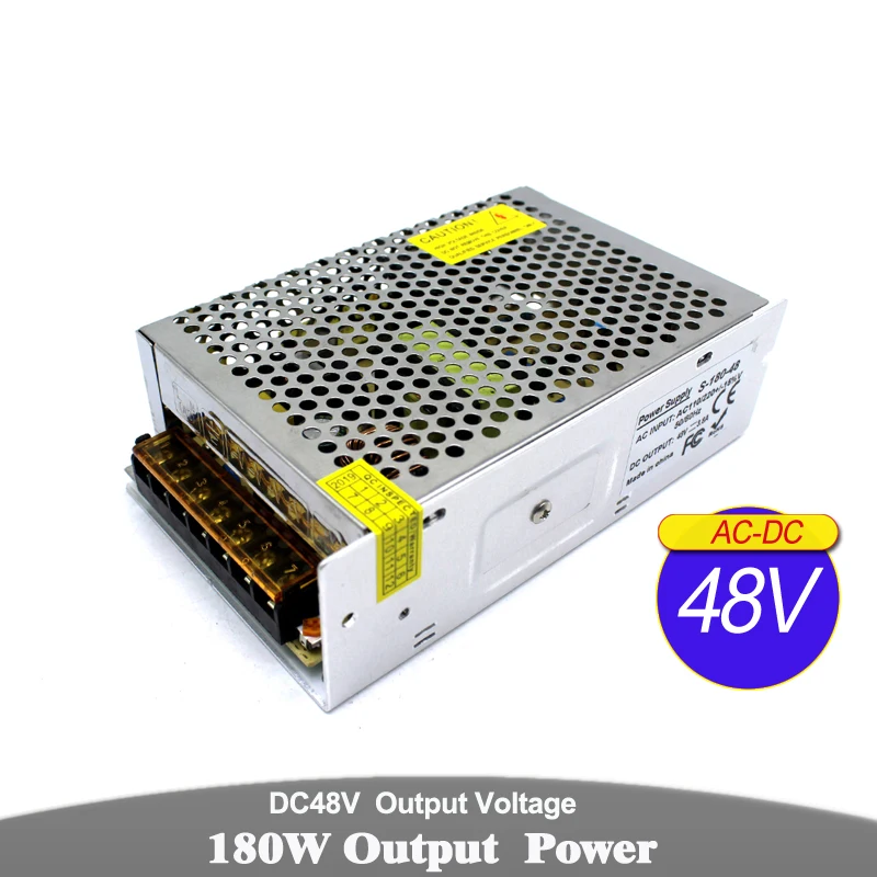 

Variable 180W 48V DC Power Supply Switch Transformers 110v 220V AC DC48V SMPS For LED Modules Lighting Stepper Motor CNC Router