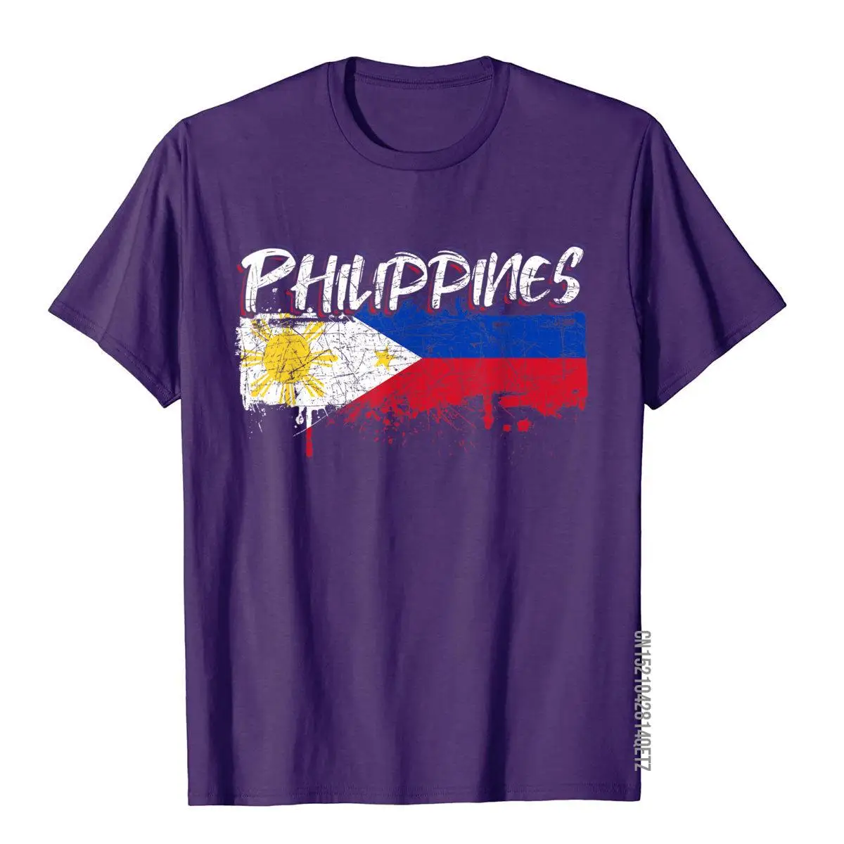 Filipino Flag Philippines T-Shirt__B8525purple