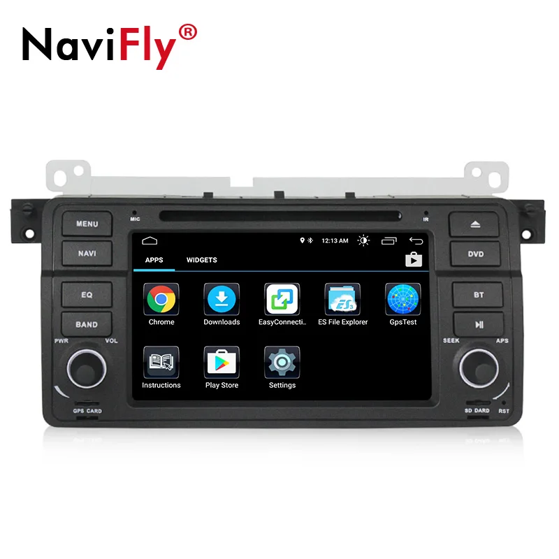 Discount Navi-Fly Quad core Android8.1 32G ROM HD screen 1024x600 Car Audio dvd player gps navigator for BMW/E46/M3with RDS WIFI BT Radio 2