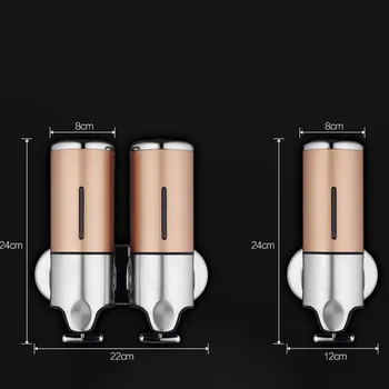 

500ml Soap Dispenser Wall Mount Shower Gel Liquid Organizer Dispensers Shampoo Container Pump Single Hand Kitchen Soap Bottle