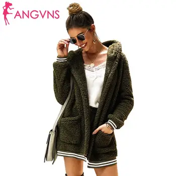 

Women's Winter Hooded Jacket Solid Color Thickening Warm Casual Hoodie Slim Fashion None Long Sleeve Coat
