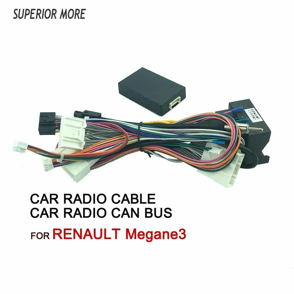 Radio del coche Cable de BUS para RENAULT Megane3 Fluence 16pin arnés de cableado de energía DVD GPS Android reproductor Multimedia conector ► Foto 1/6