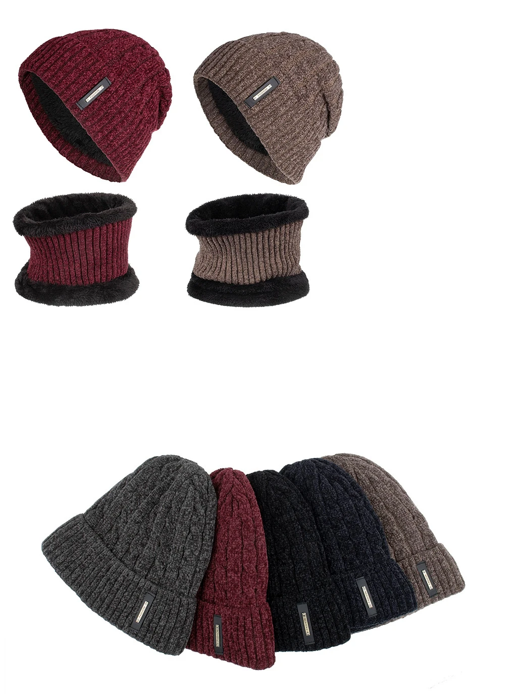 [RoxCober] комплект зимних теплых шапок Skullies Beanies, шапка, шерстяной шарф, шапка, Балаклава, маска, шапка, вязаная для мужчин и женщин