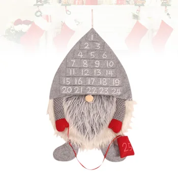 

Christmas Swedish Gnome Design Advent Calendar Hanging Christmas Red Hat Swedish Santa Countdown Calendar for Christmas Decorati
