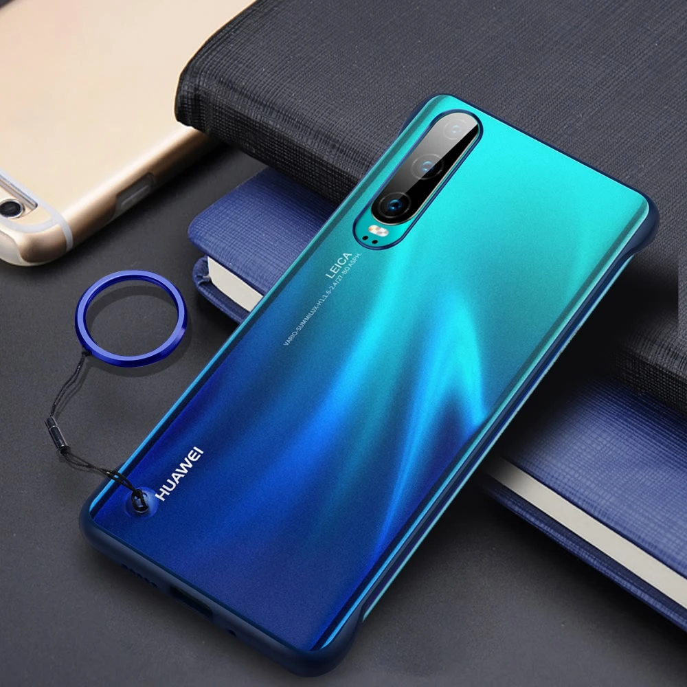 LLZ. COQUE, безрамочные Матовые прозрачные чехлы для samsung Galaxy A20 A30 A40 A50 A70, противоударный бампер, прозрачный чехол из поликарбоната