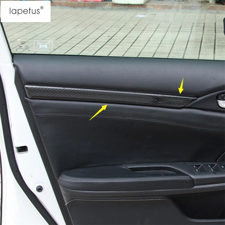 Аксессуары Lapetus, подходят для Honda Civic Sedan- ABS, внутренняя Автомобильная дверь, подлокотник, декоративная полоса, молдинг, крышка, комплект, отделка