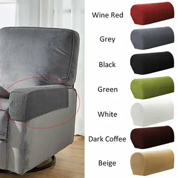

Brand New Style 2PCS Removable Arm Stretch- Sofa Couch Chair Protector Armchair Covers Armrest Sofa Cover Solid Couch Cover